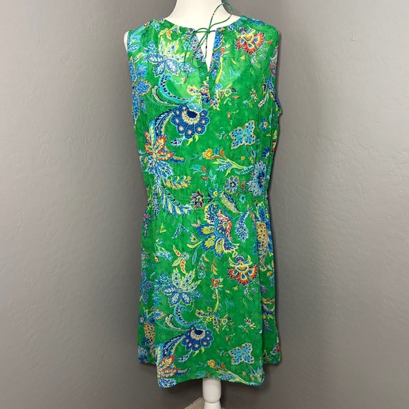 Lauren‎ Ralph Lauren Floral Dress-2 Piece Sheer-Green Size 12 - Picture 1 of 9